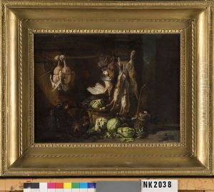 Stilleven met wild by Charles Hoguet