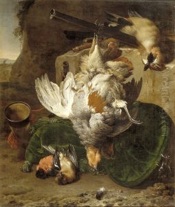stillife with dead birds by Melchior D'Hondecoeter