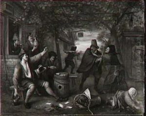 Peasants Quarrelling over Cards by Jan Steen