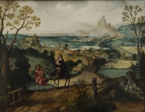 De vlucht naar Egypte by Lucas Gassel