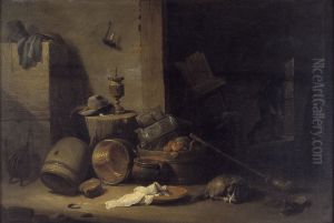 Kitchen - piece by David Teniers the Younger