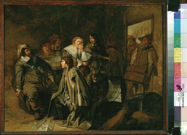 Soldaten, een huis plunderend - view 1