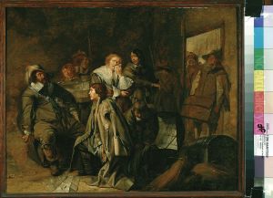 Soldaten, een huis plunderend by Pieter Codde