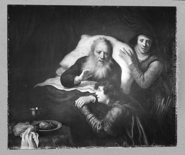 Isaac blessing Jacob - view 1