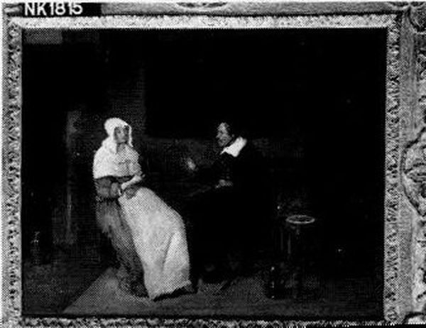 Interior with two figures - view 1