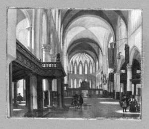Interior of a Protestant Gothic Church by Emanuel de Witte