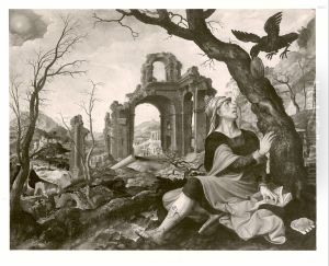 Elias fed by the raven by Master Of The Prodigal Son