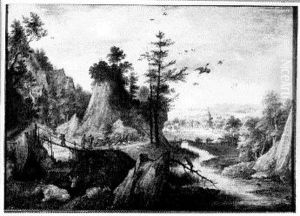 mountain Landscape by Gillis d'Hondecoeter