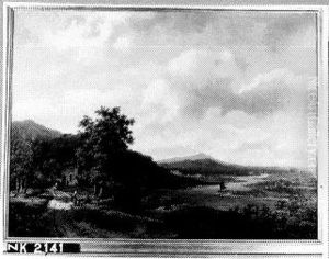 Vergezicht met rivier Vergezicht met rivier
