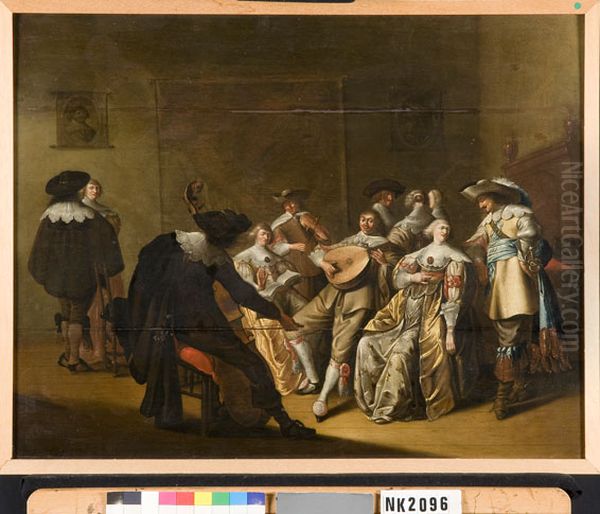 Musicerend gezelschap in een interieur - view 1
