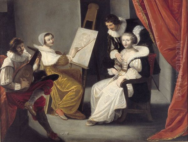 An Artist in Her Studio - view 1