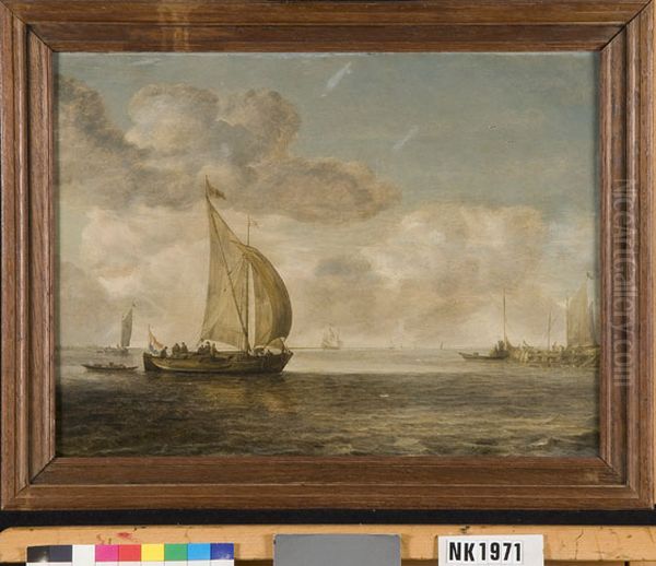 Zeilboot op een kalme zee - view 1