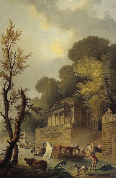 Landscape with Classical Temple - view 1