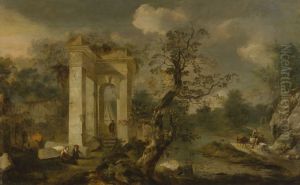 Roman Landscape by Hubert Robert