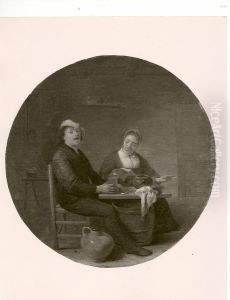 Peasant- Couple at a table eating