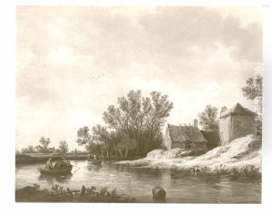 cottage near river by Pieter de Neyn