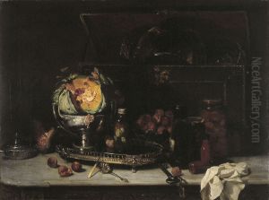 still-life with fruit by Theodore Rousseau