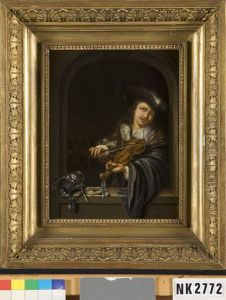 De vioolspeler by Frans van Mieris