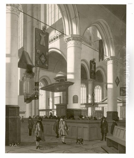 Interieur van de Oude Kerk te Delft - view 1