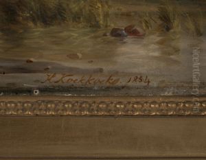 Rivier met zeilboten by Hermanus Koekkoek