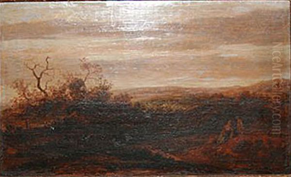 Duinlandschap met rustende vrouw en kind - view 1