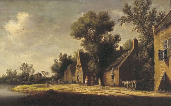 Village near river - view 1