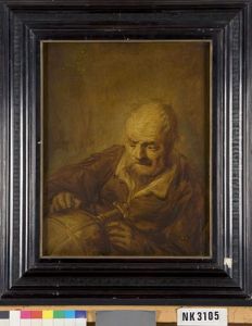 Man met globe (Heraclitus?) by Benjamin Gerritsz Cuyp