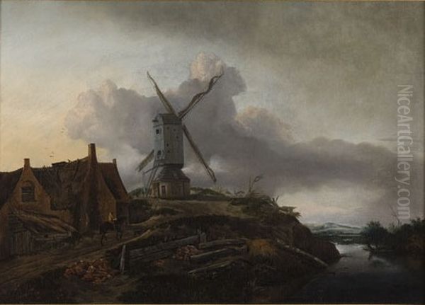 landscape with mill - view 1