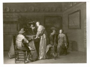 Muzikaal gezelschap by Gerard Ter Borch