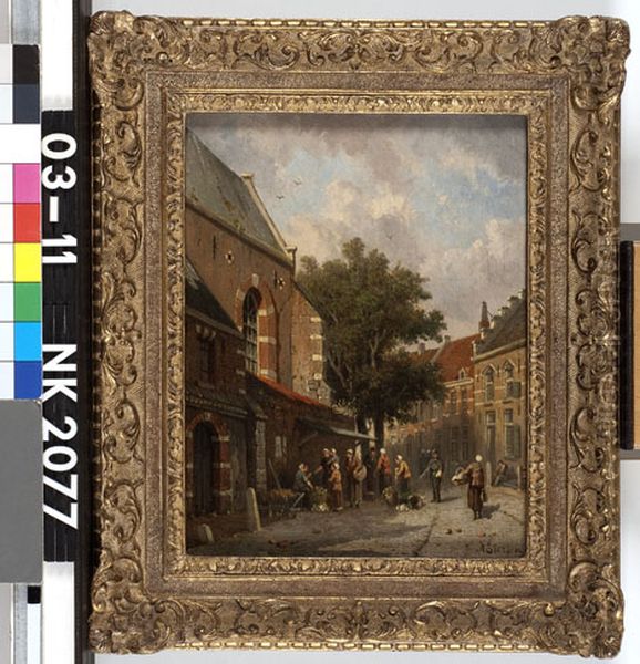 Stadsgezicht bij zomer - view 1