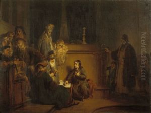 Jesus in the temple by Gerbrand Van Den Eeckhout
