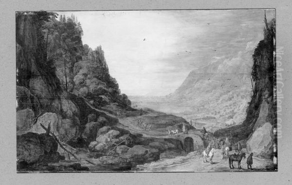Rotslandschap met ruiters - view 1