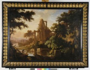 Landschap met klassieke ruines