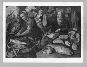 Kitchen scene by Joachim Beuckelaer
