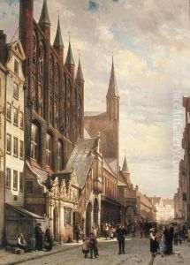 Raadhuis te Lubeck by Cornelis Springer