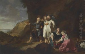 Abraham erblickt das Land Kanaan (Moses)(Jakobs Zug uber das Gebirge) by Thomas De Keyser