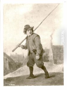 Man carrying a pole