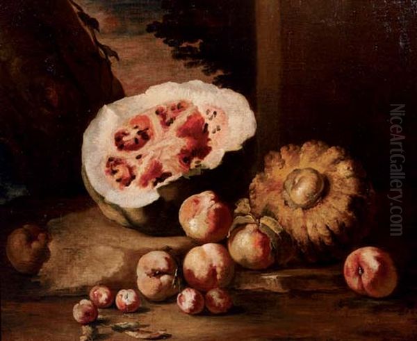 Fruchtestillleben mit Melonen - view 1