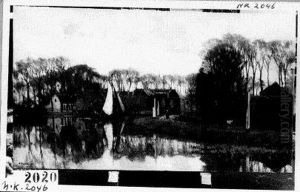 Gezicht op de Vecht te Loenen