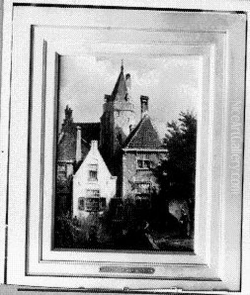 Stadsgezicht met hengelaar - view 1