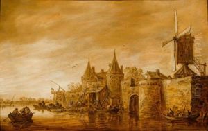 Ansicht einer Wasserburg