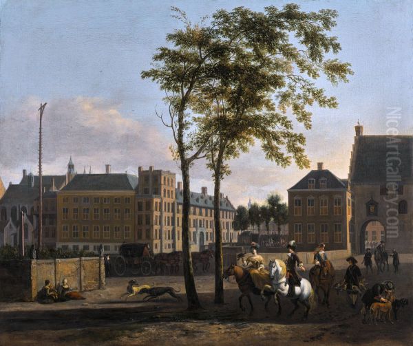 The Plaats in The Hague, with the Groene Zoodje and the Gevangenpoort - view 1