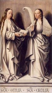 St. Odilia and St. Cecilia by Master Of Frankfurt