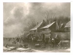 skating-scene by Nicolaes Molenaer