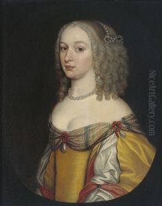 Portret van een vrouw, mogelijk Amalia Margaretha van Brederode (1626/27-1663/65) by Gerard van Honthorst