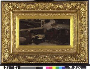 The bridge crossing the Waalseilandsgracht near the Oude Schans, Amsterdam by George Hendrik Breitner