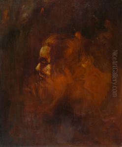 Portret vrouw by Karel Albert Schmidt