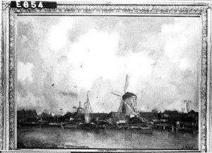 Molen aan rivier by Jacob Maris