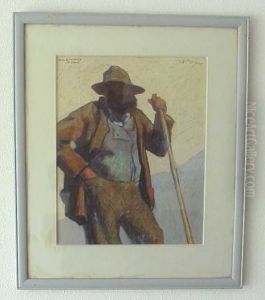 Oude baanveger uit Davos by Jan Willem Sluiter
