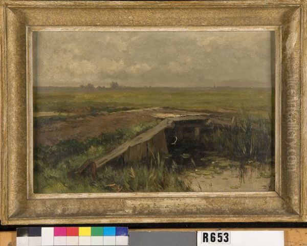 Houten brug over greppel - view 1